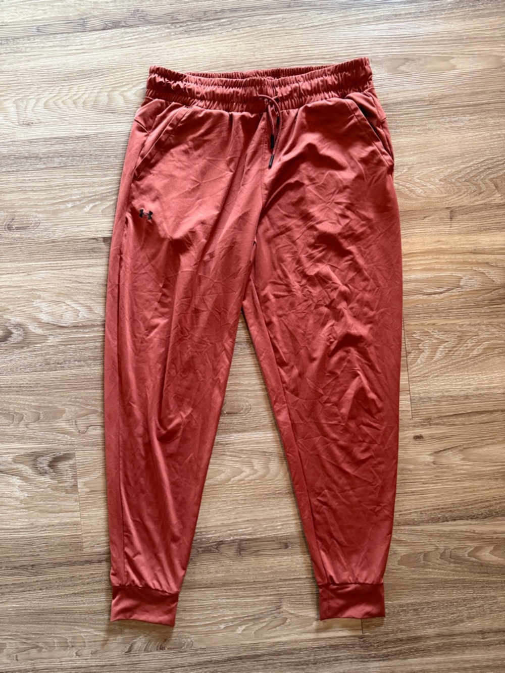 Under Armour Brick Red Elastic-Waist Athletic Pants
